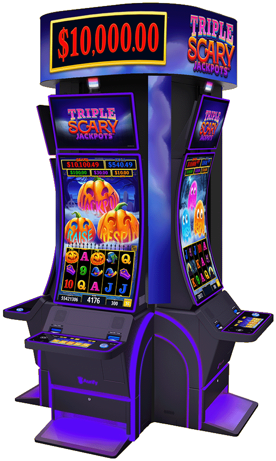 Tsunami Curve™ four-pod carousel with 360 LED Matrix Topper